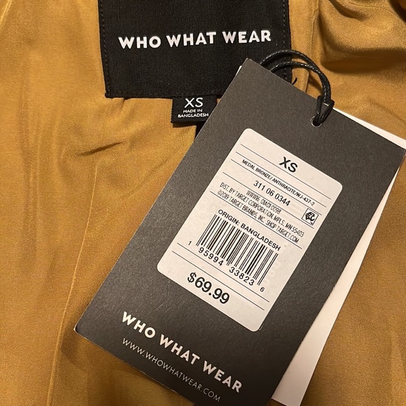 NWT WHO WHAT WEAR Bicolor 2 tone NWT
Double Breasted Black/Tan Coat - Picture 9 of 9